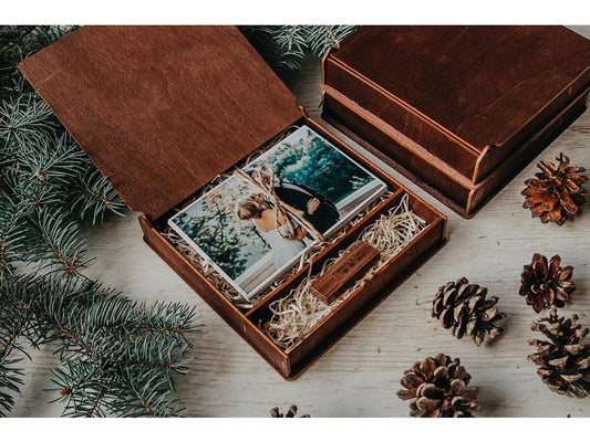 4x6 hinged photo box + compartment
